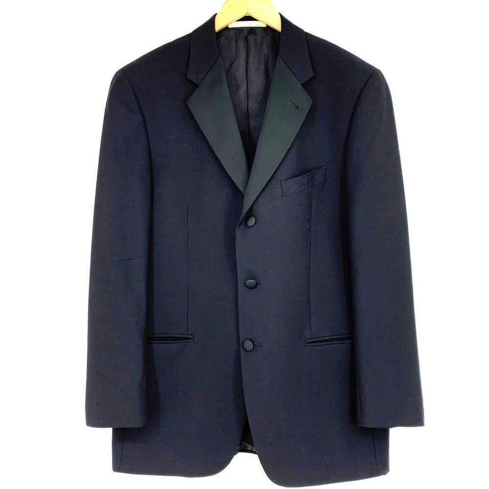 Joseph Abboud Tux Wool Jacket Size 39R Black Classic 3 button notch Coat 2312